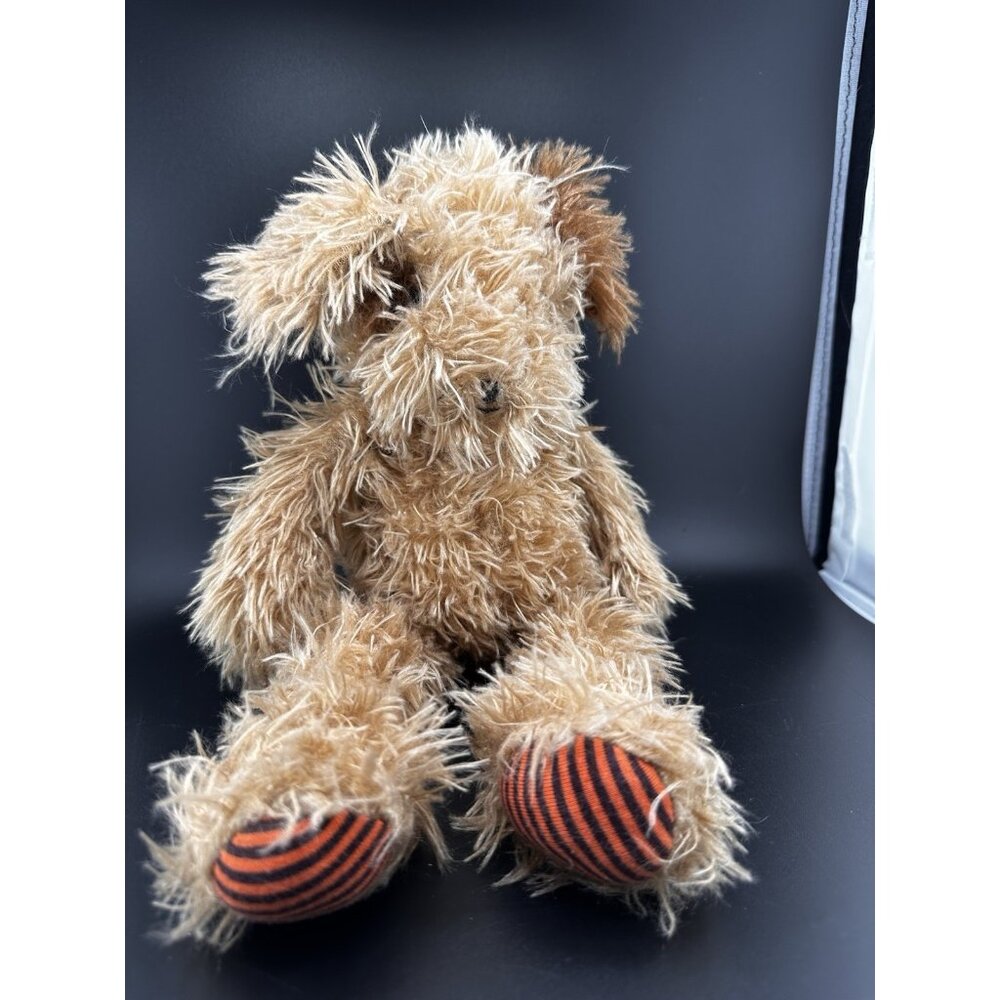 Bunnies By‎ The Bay Carrots Brown Puppy Dog Plush 12" Stuffed Animal Toy Stripes